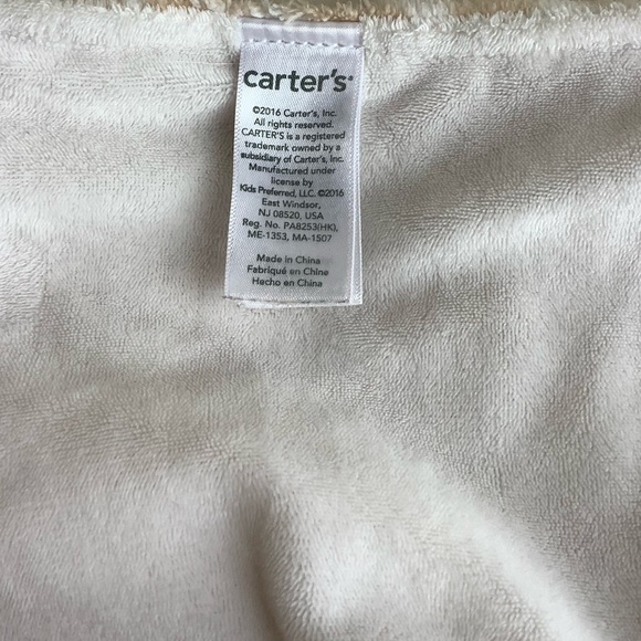 Carters Plush Giraffe Lovey Security Blanket With Pacifier Holder - Picture 9 of 10